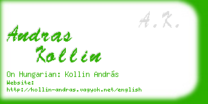 andras kollin business card